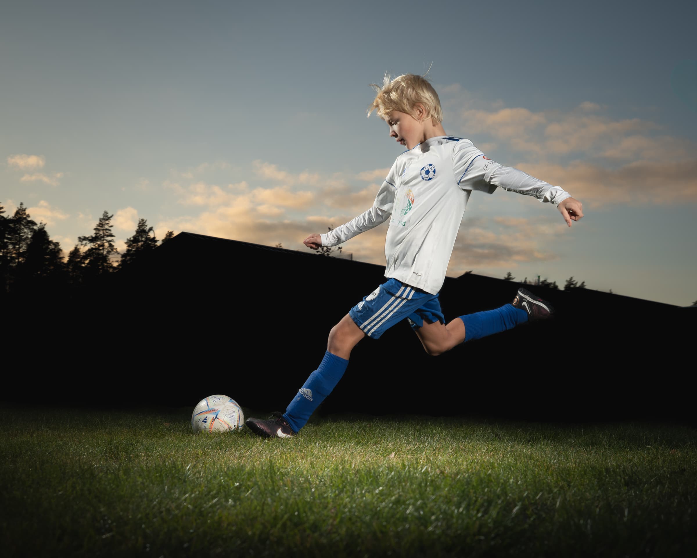 Sportrait of a young soccer player